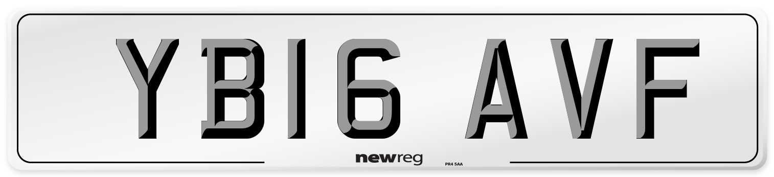 YB16 AVF Number Plate from New Reg